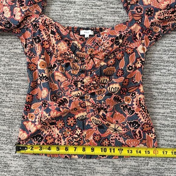 NWT ALC Chandler Sweetheart Top Navy/ Chestnut Size 10 - Picture 10 of 15